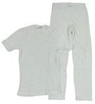 2set - Biele spodné tričko + legíny Pocopiano