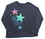 Tmavosivé melírované tričko s hviezdičkami M&S
