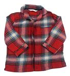 Červeno-barevný kostkovaný flanelový pyžamový kabátek M&S