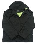 Čierna šušťáková jarná bunda s kapucňou Pep&Co