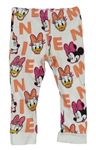 Bielo-oranžové pyžamové nohavice s Minnie a Daisy Disney