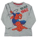 Sivé tričko so Spidermanem Marvel