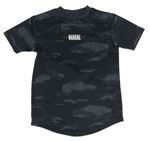 Čierne športové tričko s logy Rascal