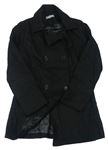 Čierny vlnený podšitý kabát Debenhams