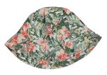 Zeleno-ružový kvetovaný plátenný klobúk Dopodopo