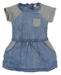 Modro-sivé ľahké rifľové šaty Reserved