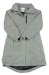 Čierno-biely kockovaný šušťákový jarný kabát H&M