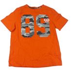 Oranžové tričko s číslom C&A