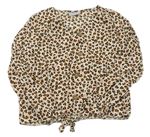 Smetanovo-hnedá blúzka s leopardím vzorom Matalan