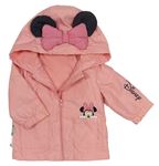 Broskvová šušťáková jarná bunda s Minnie a Mickey s kamarády a kapucňou Disney