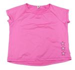 Neónově ružové športové tričko s hviezdami Yigga
