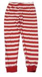 Červeno-biele pruhované pyžamové nohavice H&M