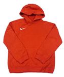 Červenán mikina s logom a kapucňou Nike