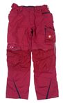 Ružové outdoorové plátenné nohavice s vreckami a logom Engelbert Staruss