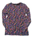Farebné kvetované rebrované tričko Next