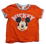 Oranžové tričko s Mickeym Disney