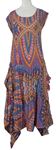 Dámske farebné vzorované plisované midi šaty Klass
