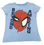 Svetlomodré tričko so Spidermanem Marvel