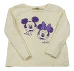 Smotanové tričko s Minnie a Mickeym H&M