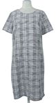 Dámske sivo-fialové kockované teplákové šaty Next