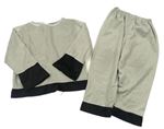 Kockovaným - 2set - Sivé chlpaté tričko s ocasem + nohavice