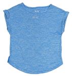 Modré melírované športové tričko USA pro