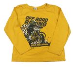 Žlté tričko s motorkou Dopodopo