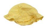 Žlto-biely kockovaný klobúk