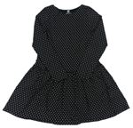 Čierne bavlnené šaty so vzorom H&M