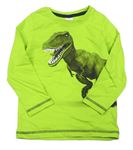 Limetkové tričko s dinosaurom C&A