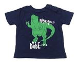 Tmavomodré tričko s dinosaurom Primark