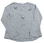 Luxusné dievčenské tričká s dlhým rukávom veľkosť 128, H&M