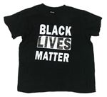 Čierne tričko s nápisom