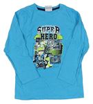 Azurové tričko so Super Hero Topolino