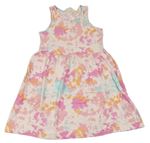Smetanovo-farebné batikované šaty H&M