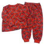 Červené fleecové pyžama so Spidermanem Primark
