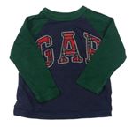 Tmavomodro-zelené tričko s logom GAP