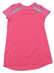 Kriklavoě ružovo-sivé funkčné športové dlhé tričko s nápisom SeaSons