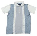 Modro-biele polo tričko so zipsom Next