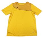 Žlté funkčné športové tričko s logom Puma