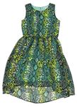 Farebné šifónové šaty s hadím vzorom Bluezoo