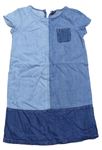 Modro-světlemodro-tmavomodré ľahké rifľové šaty GAP
