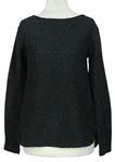 Dámsky čierny melírovaný sveter H&M