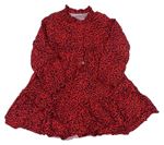 Červené flekaté ľahké prepínaci šaty St. Bernard