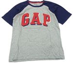 Sivo-tmavomodré tričko s logom GAP