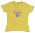 Žlté tričko s nápisem vel. 176