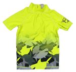 Žlté UV tričko so žralokmi Next