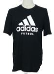 Pánske čierne tričko s logom Adidas