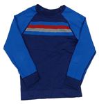 Tmavomodro-modré funkčné tričko s prúžkami Lupilu vel.116-128