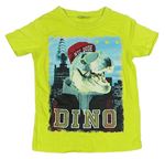 Limetkové tričko s dinosaurom Kiki&Koko